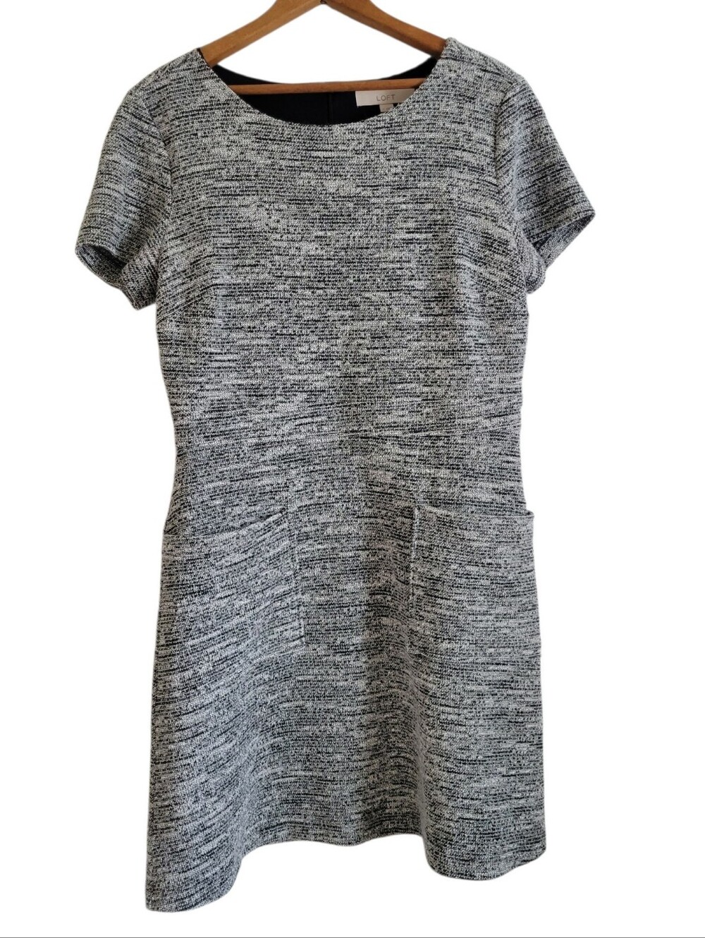 LOFT Tweed Shift Dress Lined 12